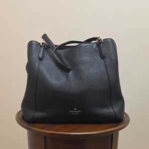kate spade Black Pebbled Leather Shoulder Bag
